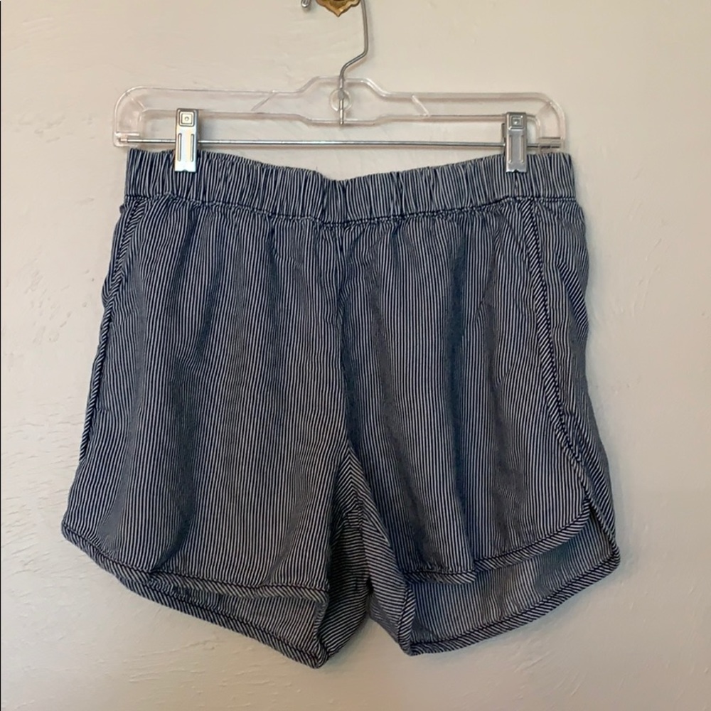Madewell Pull On Short - blue/chambray stripe